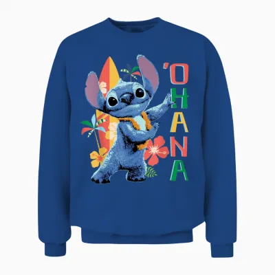 Disney Lilo & Stitch Live Action Movie 'ohana Hula Beach Unisex Sweatshirt - Royal