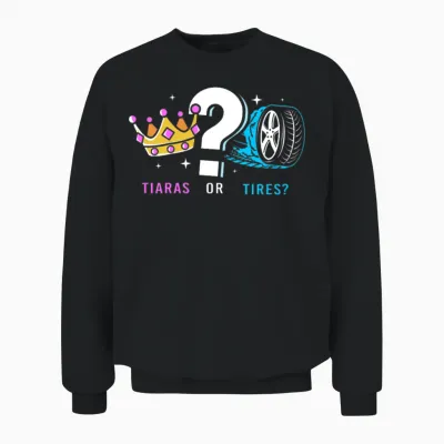 Gender Reveal Pregnancy Announcement Unisex Sweatshirt - Black