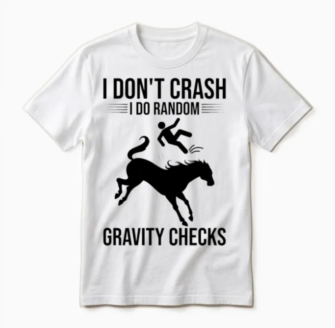 Funny Equestrian Horse Vaulting Unisex T-Shirt in White