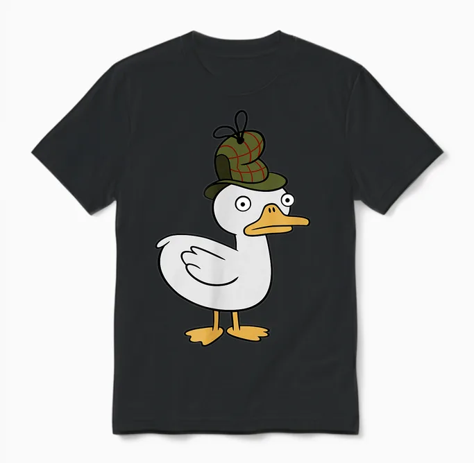 Disney Channel Gravity Falls Duck-Tective Unisex T-Shirt in Black