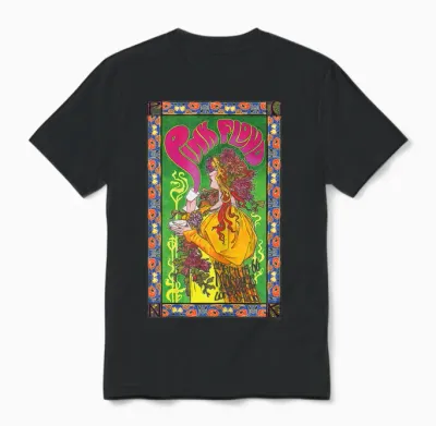 Official Pink Floyd Women's Vintage Band Marquee 1966 Unisex T-Shirt - Black