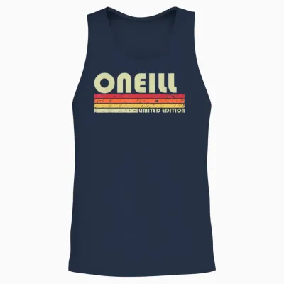 Oneill Surname Funny Retro Vintage 80s 90s Birthday Reunion Unisex Tank Top - Navy