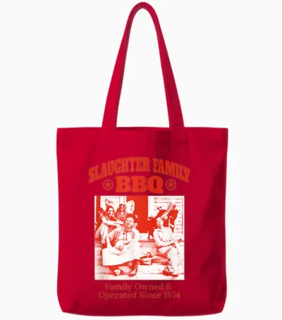 The Texas Chainsaw Massacre Front Back Slaughter Family Bbq Tote Bags - Red