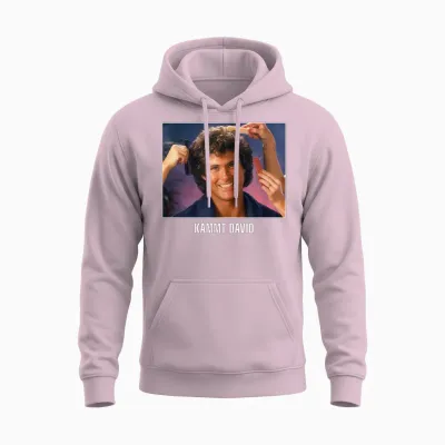 Kämmt David 80s Retro Vintage Tv Kitt Star Camp Funny Fun Unisex Hoodie - Light Pink