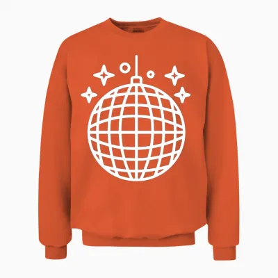 Disco at the Party Funny Unisex Sweatshirt - Orange
