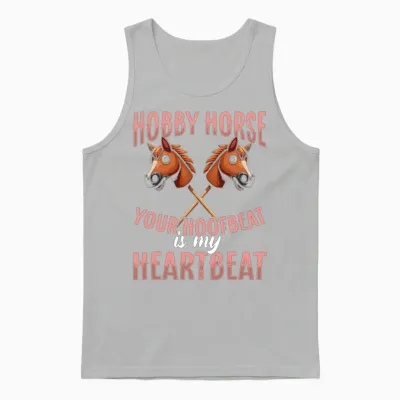 Funny Hobby Horsing Cute Hobby Horse for Girls Unisex Tank Top - Ash