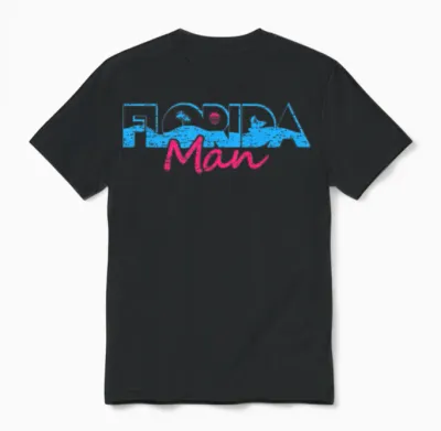 Retro Florida Man Vice Unisex T-Shirt - Black