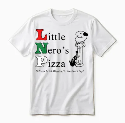 Home Alone Little Nero's Pizza Logo Unisex T-Shirt - White