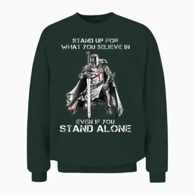 Knight Templar Motivational Quote Unisex Sweatshirt - Forest