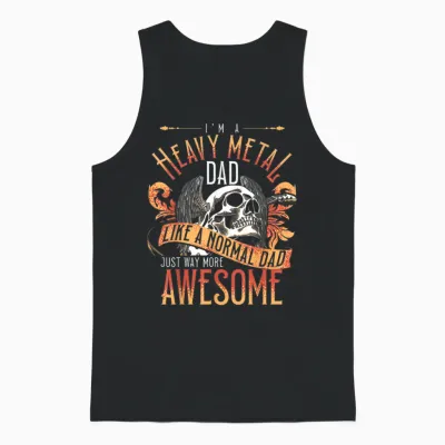 Daddy Passionate Punk Rock Music with Heavy Metal Cooler Unisex Tank Top - Black