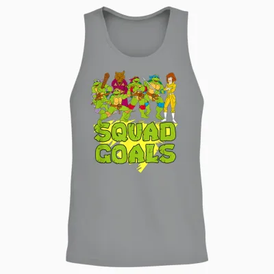 Tmnt with Splinter & April - Squad Goals Unisex Tank Top - Sport Grey
