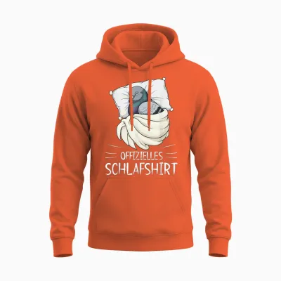 Official Sleep Shirt Pigeon Pyjamas Unisex Hoodie - Orange
