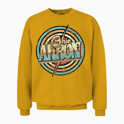 Akron Ohio Retro Unisex Sweatshirt - Gold