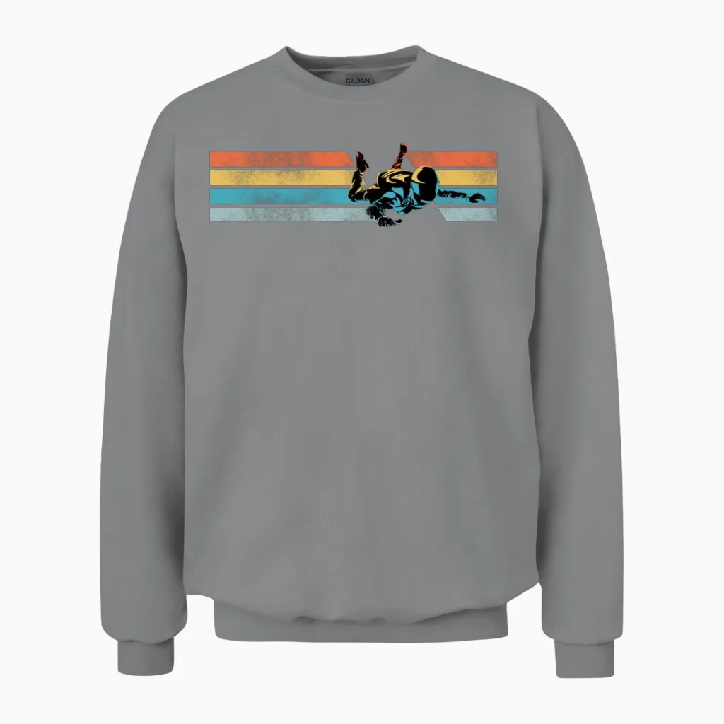 Retro Gravity Addiction Skydiving Unisex Sweatshirt - Sport Grey