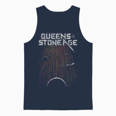Offizielles Queens of the Stone Age Meteoritenschauer Band Unisex Tank Top - Navy