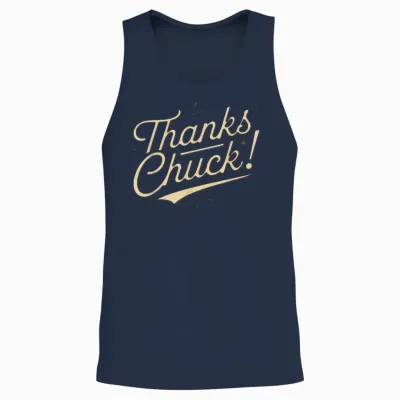 Danke Chuck Unisex Tank Top - Navy