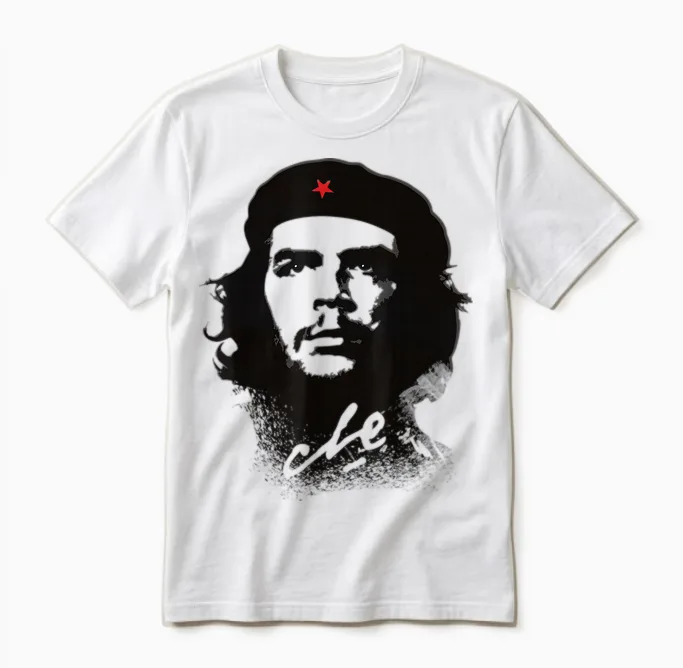 Che Guevara Revolution Rebel Cuba T-Shirt, Grey, S Unisex T-Shirt in White