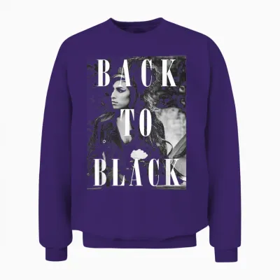 Amy Winehouse Back to Black Soul Music by Rock Off Unisex Sweatshirt - Purple