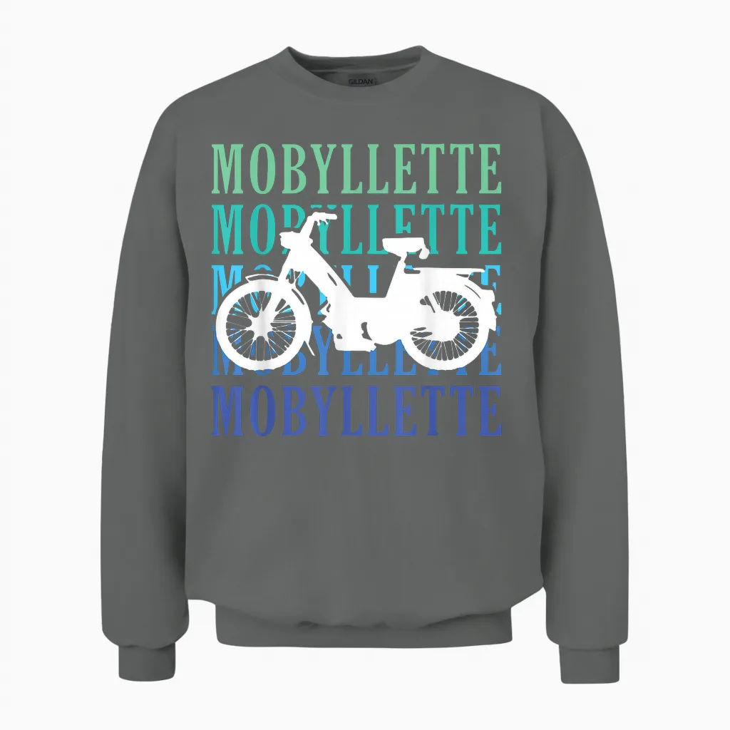 Moped Mob Mobeur Mopeds Boy Man Ritro Unisex Sweatshirt in Graphite Heather