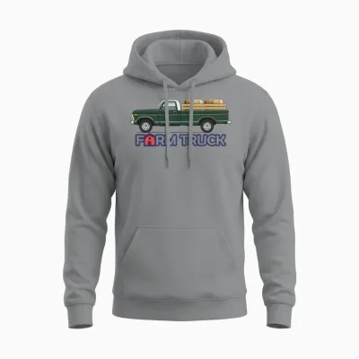 Farm Truck Mallard Green Unisex Hoodie - Sport Grey