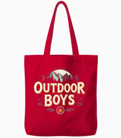 Outdoor Boys Tote Bags - Red