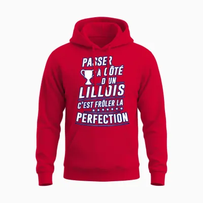 Lille Champion De France Supporter Lillois Football T-Shirt, Red Unisex Hoodie - Red