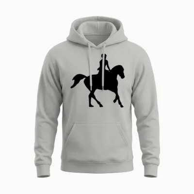 Horse Silhouette Unisex Hoodie - Ash