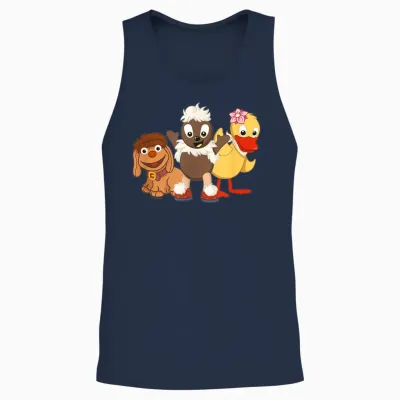 Pittiplatsch, Schnatterinchen Und Moppi - Drei Freunde Unisex Tank Top - Navy