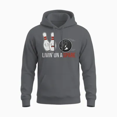 Funny Bowling Unisex Hoodie - Charcoal
