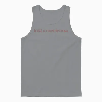 Official Mgk Lost Americana Photo Back Unisex Tank Top - Sport Grey