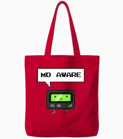 Md Aware Tote Bags - Red