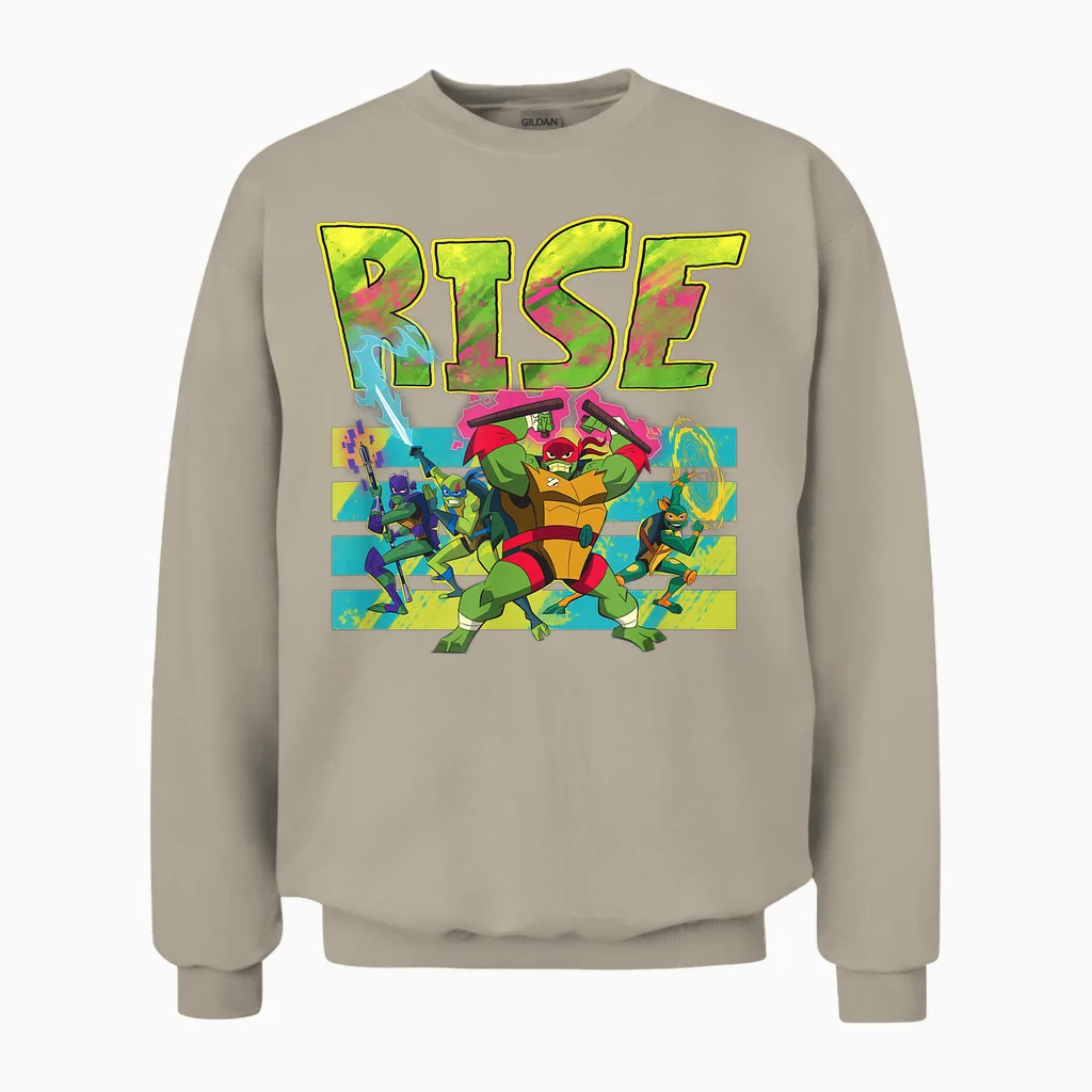 Tmnt - Rise - Splatter Paint Unisex Sweatshirt in Sand
