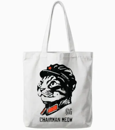 Süßes Katzen-T-Shirt Von Chairmans Love Boss Meow Police Tote Bags - White
