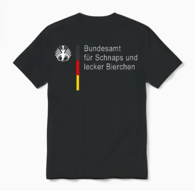 German Federal Office for Schnapps and Delicious Beer (fun) Unisex T-Shirt - Black