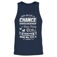 You Are Lucky to Have People Who Speak Unisex Tank Top - Navy – 2