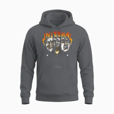 Internal Modern Streetwear Unisex Hoodie - Charcoal