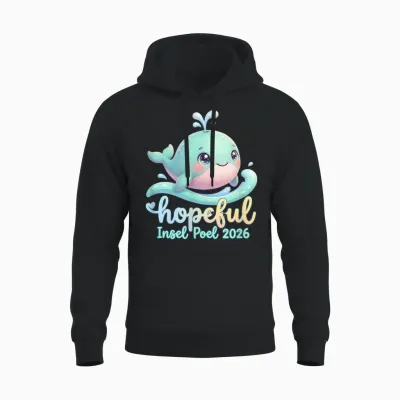 Hope Buckelwal Wal Timmy, Insel Poel 2026 Rettung Unisex Hoodie - Black