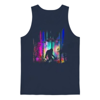 Bigfoot Ufo Abduction Northern Lights Believers Unisex Tank Top - Navy – 1