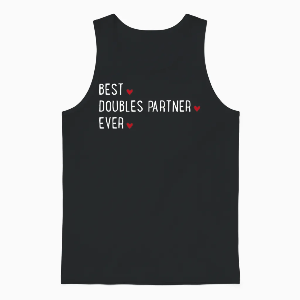 Doubles Partner Unisex Tank Top in Black