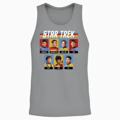 Star Trek: the Original Series Bridge Crew Retro Portraits Unisex Tank Top - Sport Grey
