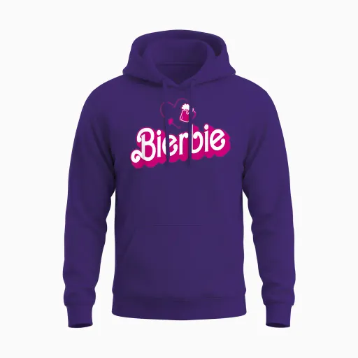 Retro Beer Pun Bar Pub Men Women Funny Beer T-Shirt, Black Unisex Hoodie - Purple
