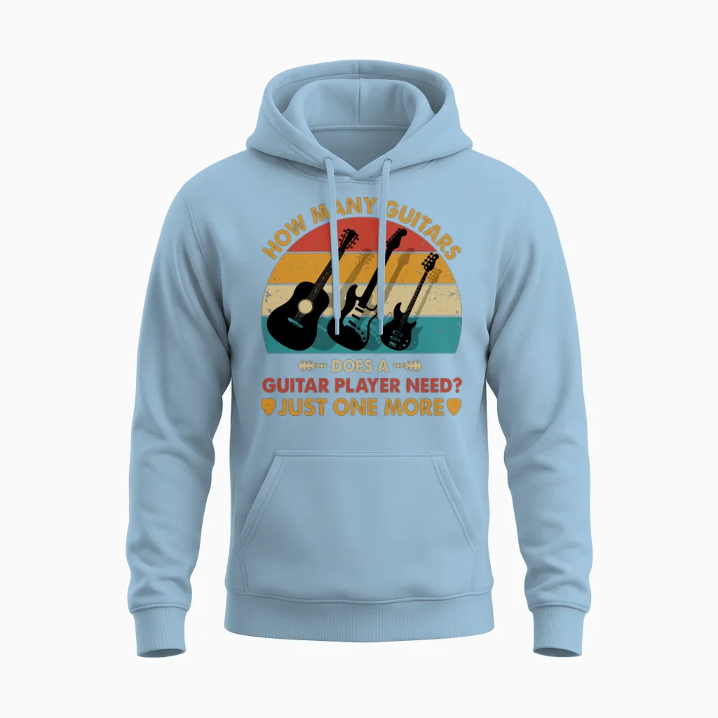 Funny Guitarist - Guitar Unisex Hoodie in Light Blue