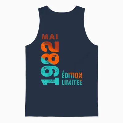 édition Limitée Mai 1982 Birthday 1982 Unisex Tank Top - Navy