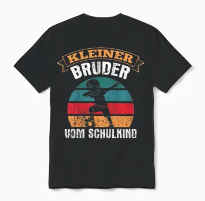 Kleiner Bruder Vom Schulkind Einschulung Erstklässler Unisex T-Shirt - Black