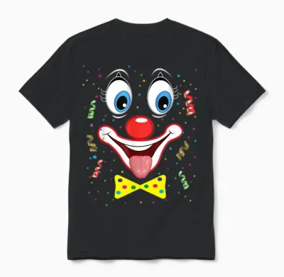 Clown Carnival Costume T-Shirt Carnival Clown Costume Unisex T-Shirt - Black