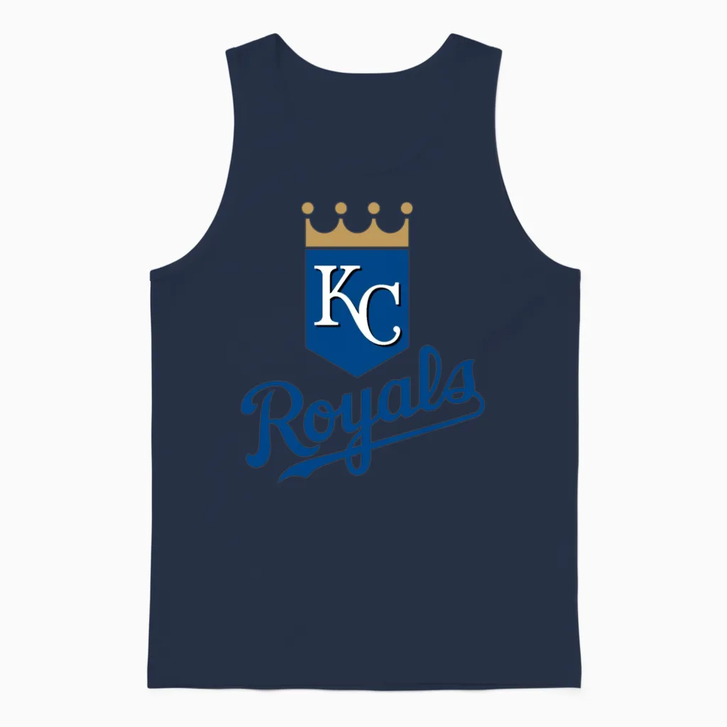 Retro Royal Kc Unisex Tank Top in Navy
