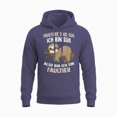 Faultiere Sind Süß Ich Bin Süß Also Bin Ich Ein Faultier Unisex Hoodie - Heather Sport Dark Navy