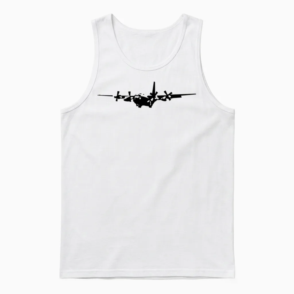 C-130 Hercules Unisex Tank Top in White