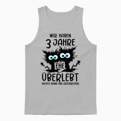 Lederne Hochzeit Ehemann Lederhochzeit 3. Hochzeitstag Unisex Tank Top - Ash