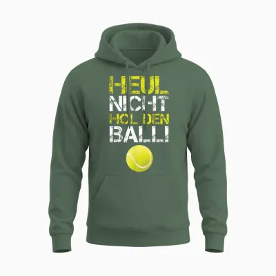 Funny Tennis Player Tennis Ball Unisex Hoodie - Military Green